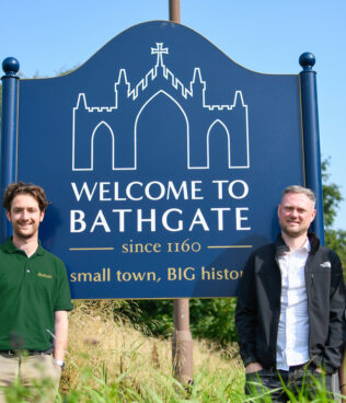 (l to r): Michael Newton (Sustainable Development Coordinator), Steven Parker (Project Manager) and Mhairi Grossett (Senior Development Planner).